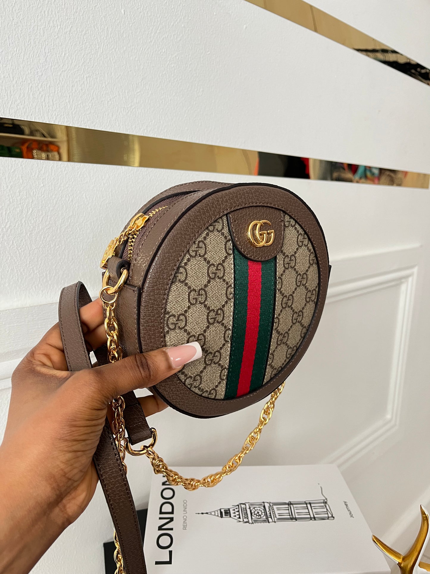 Retro Circle Luxe Crossbody Bag