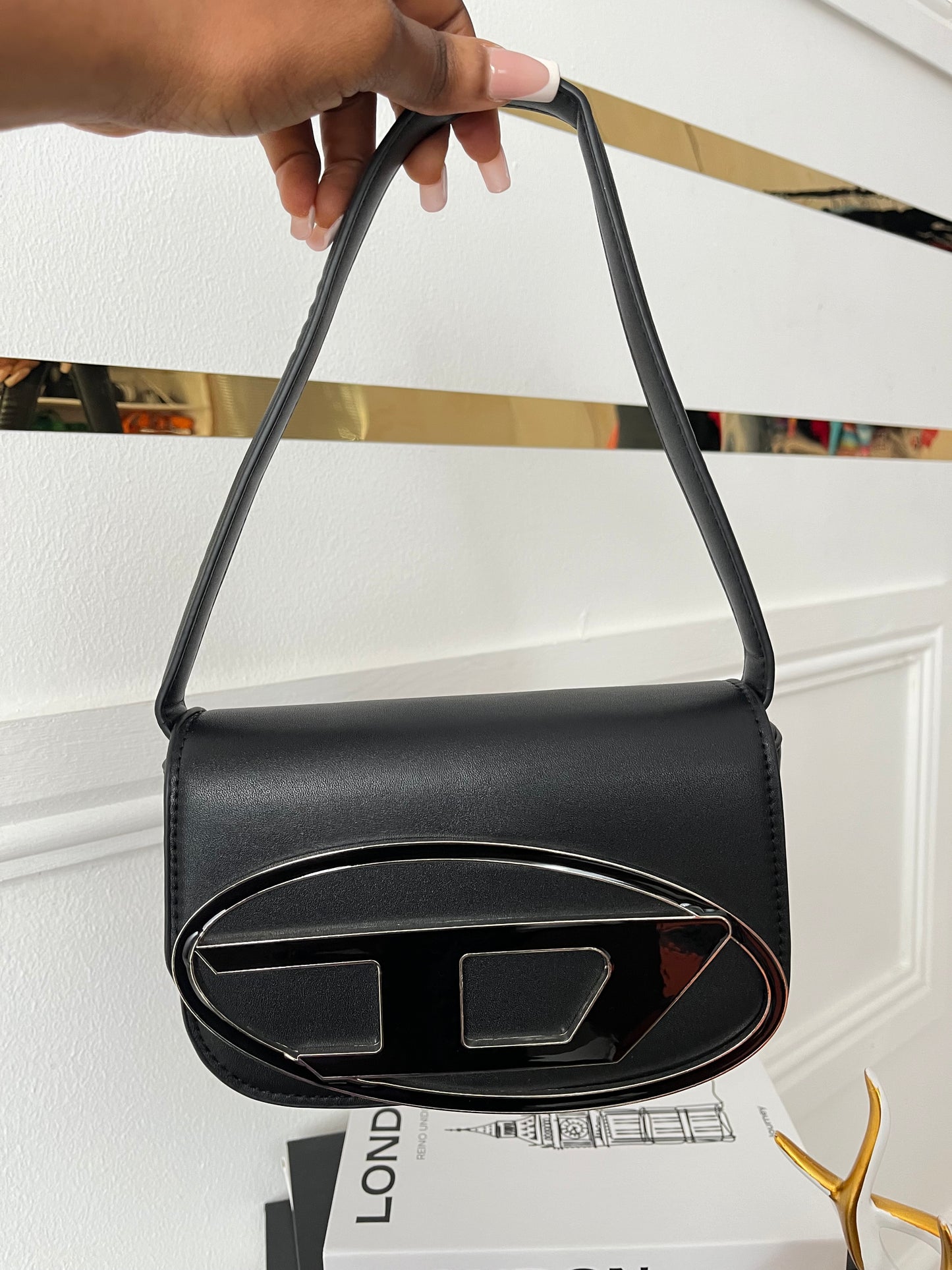 Black Oval Bag