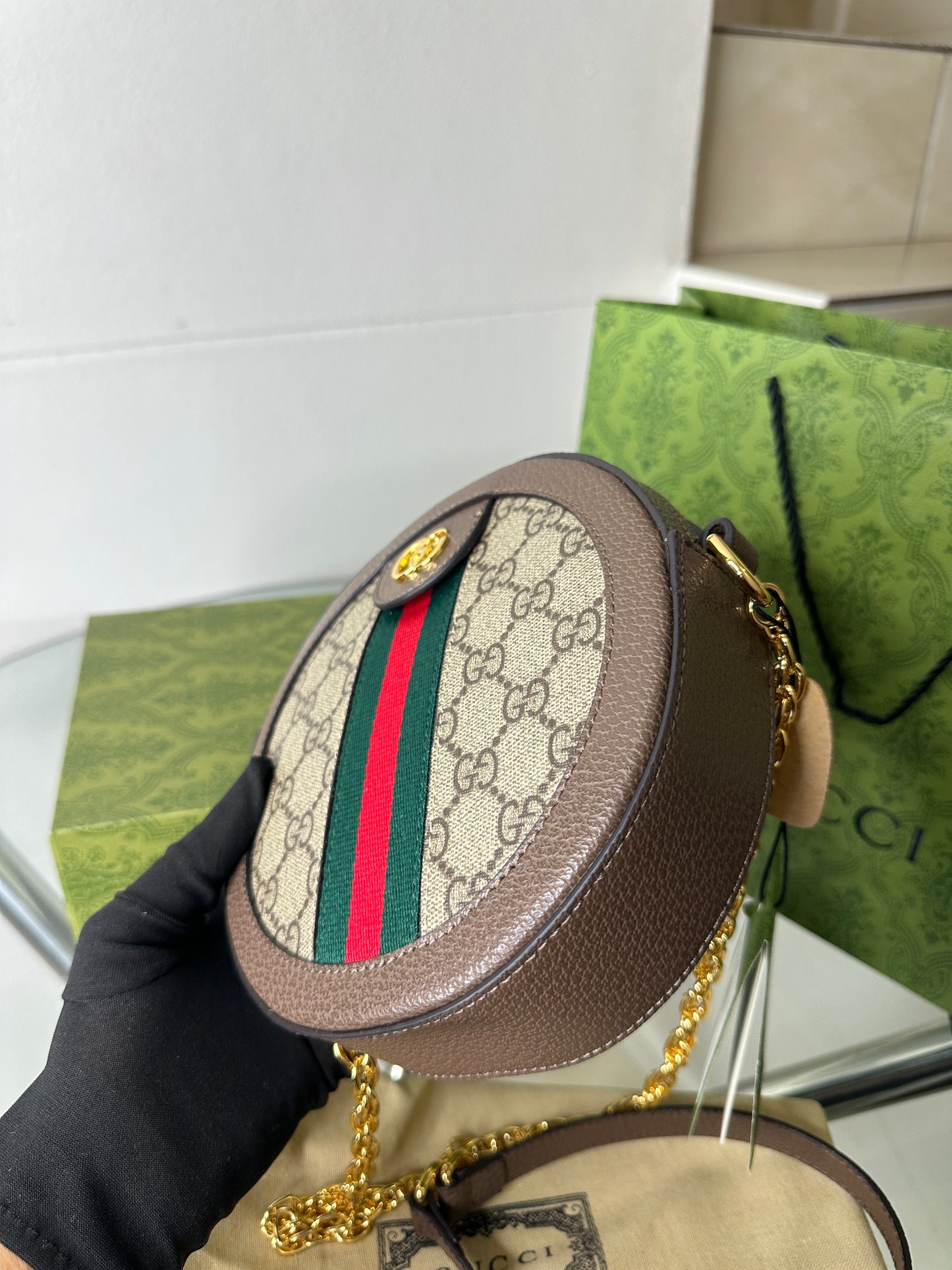 Retro Circle Luxe Crossbody Bag