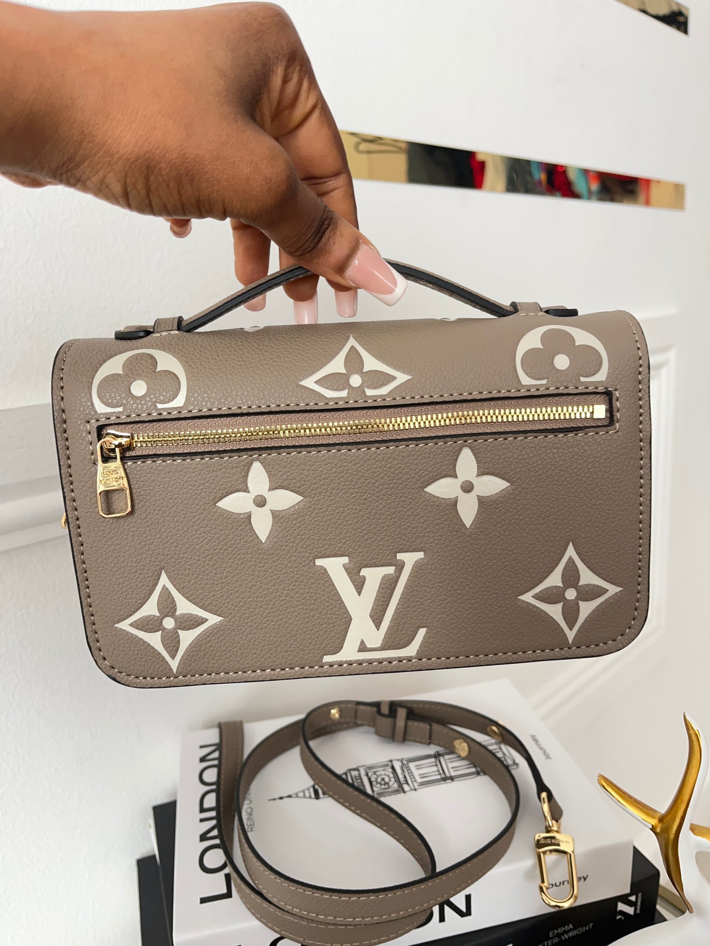 Frosted Luxe Satchel Flap Bag