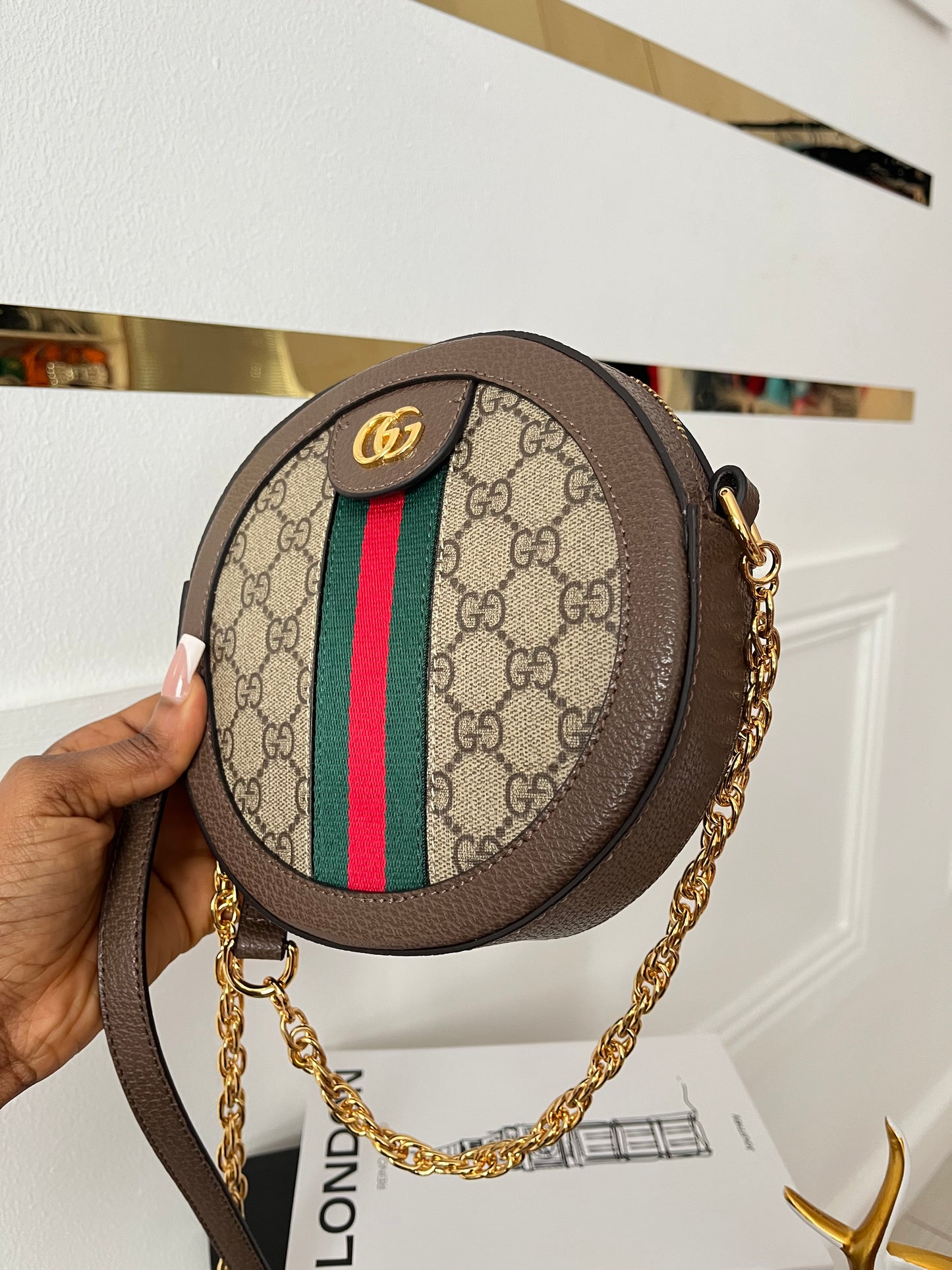 Retro Circle Luxe Crossbody Bag
