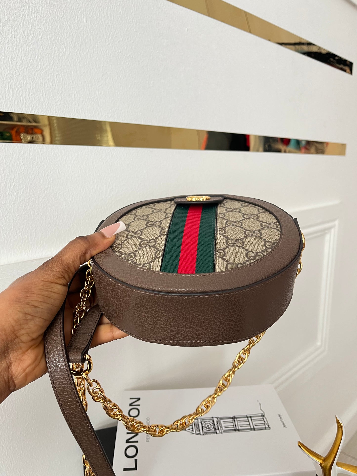 Retro Circle Luxe Crossbody Bag