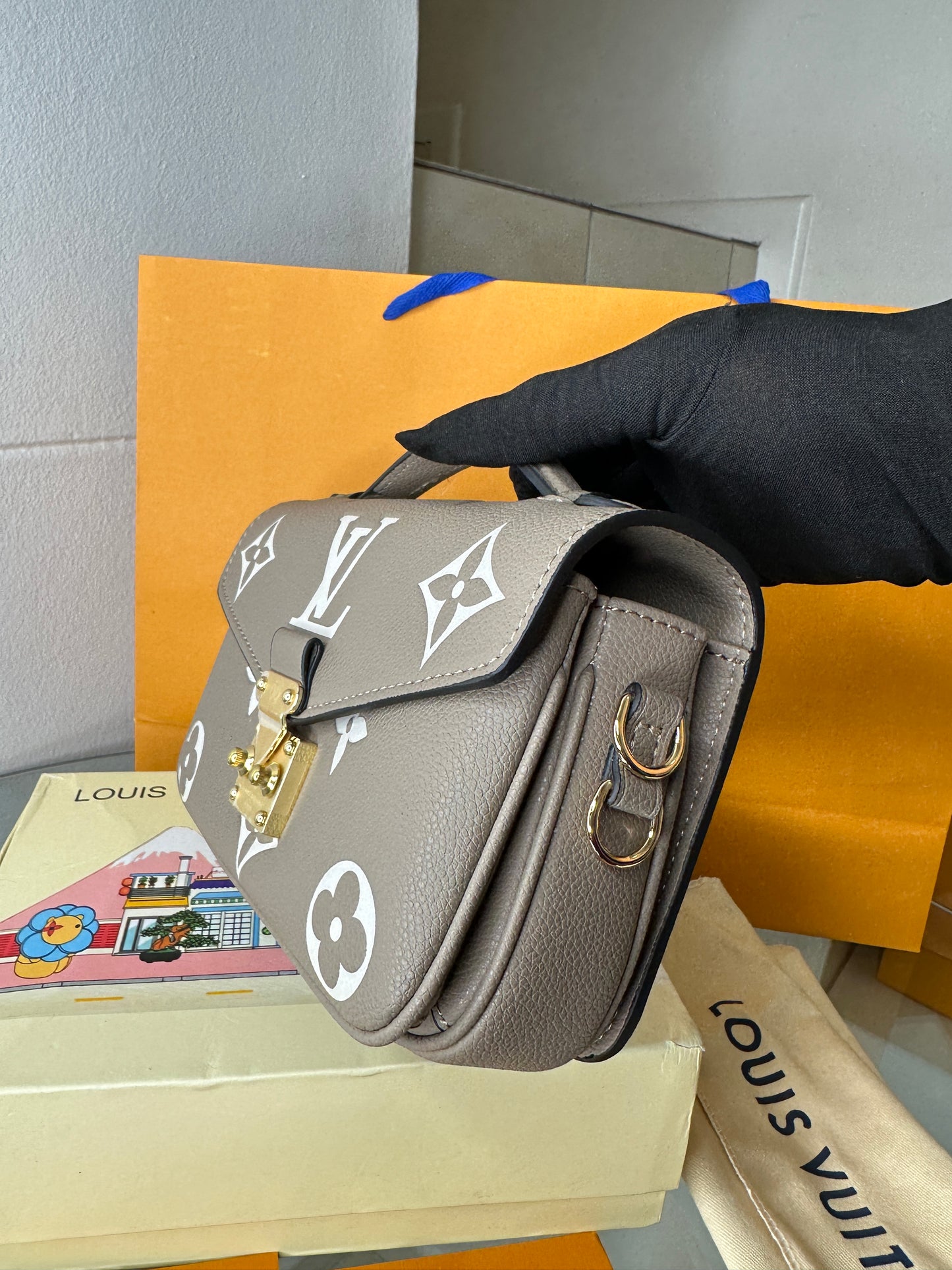 Frosted Luxe Satchel Flap Bag