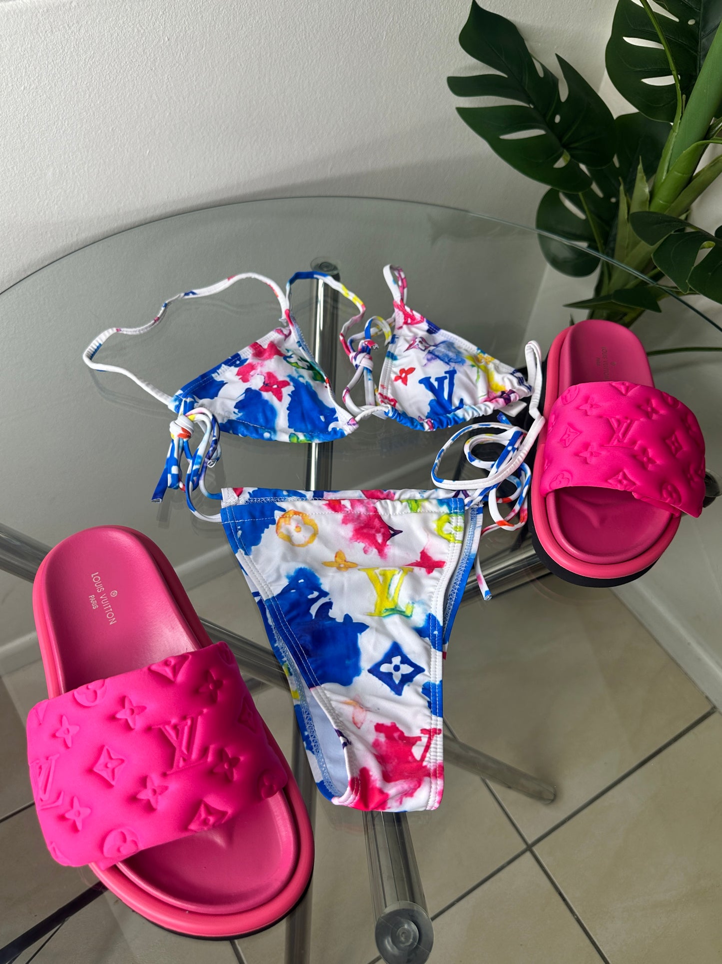 Belen Bikini & Slides Pink
