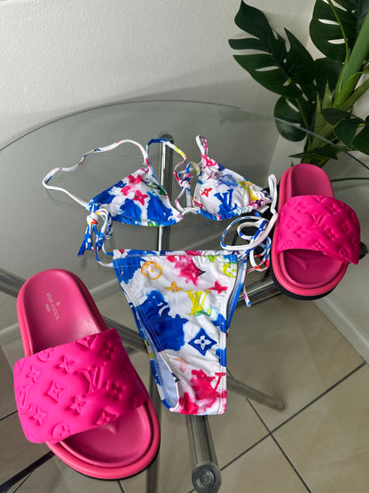 Belen Bikini & Slides Pink