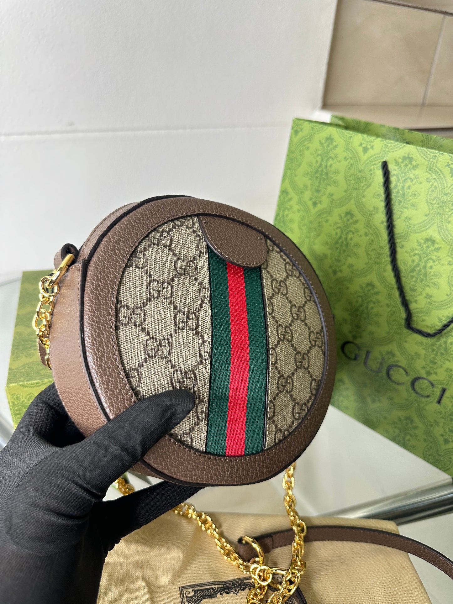 Retro Circle Luxe Crossbody Bag