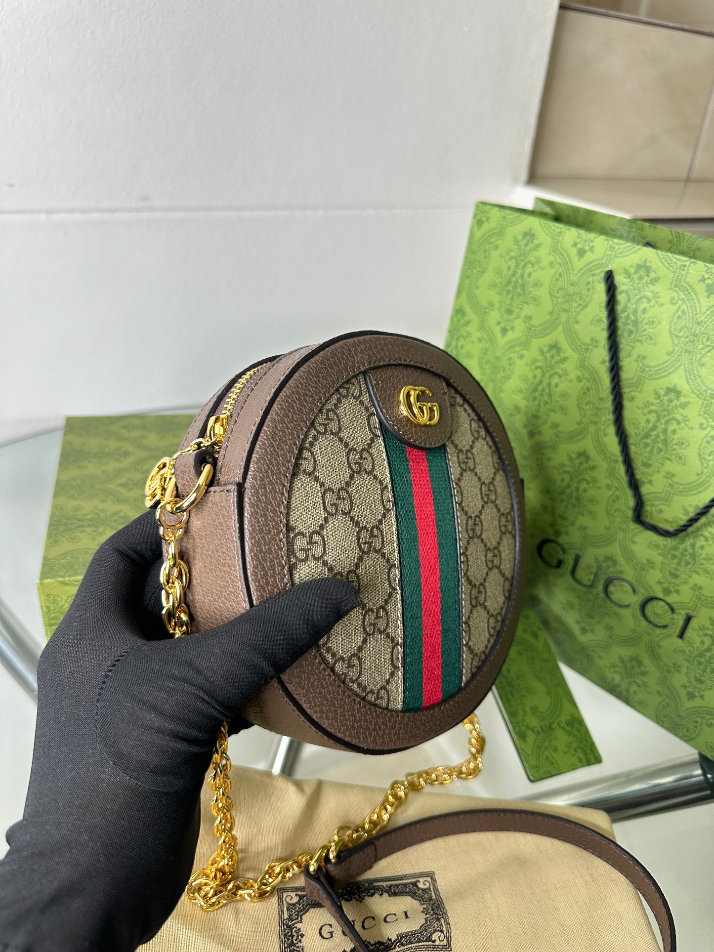 Retro Circle Luxe Crossbody Bag