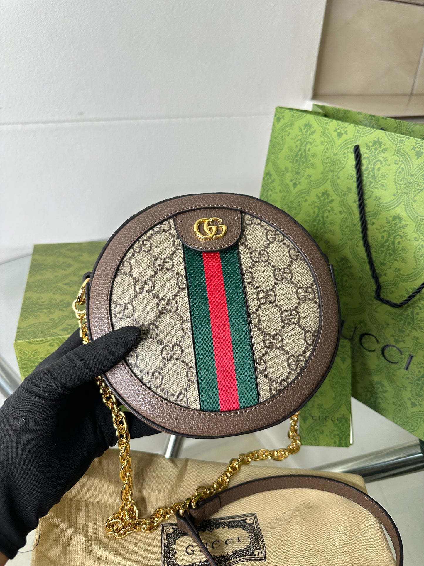 Retro Circle Luxe Crossbody Bag