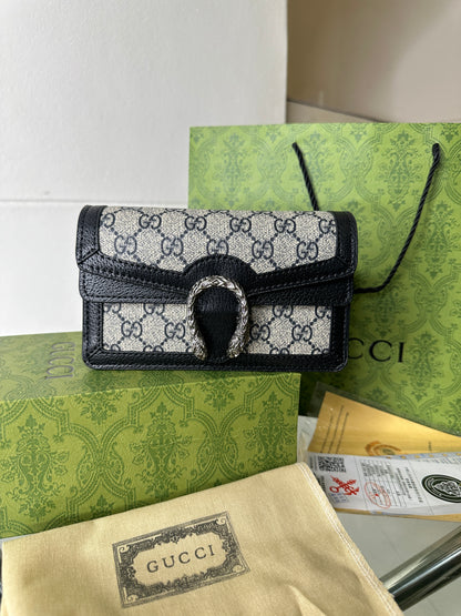 Noir Monogram Clasp Mini Bag
