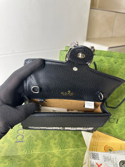 Noir Monogram Clasp Mini Bag