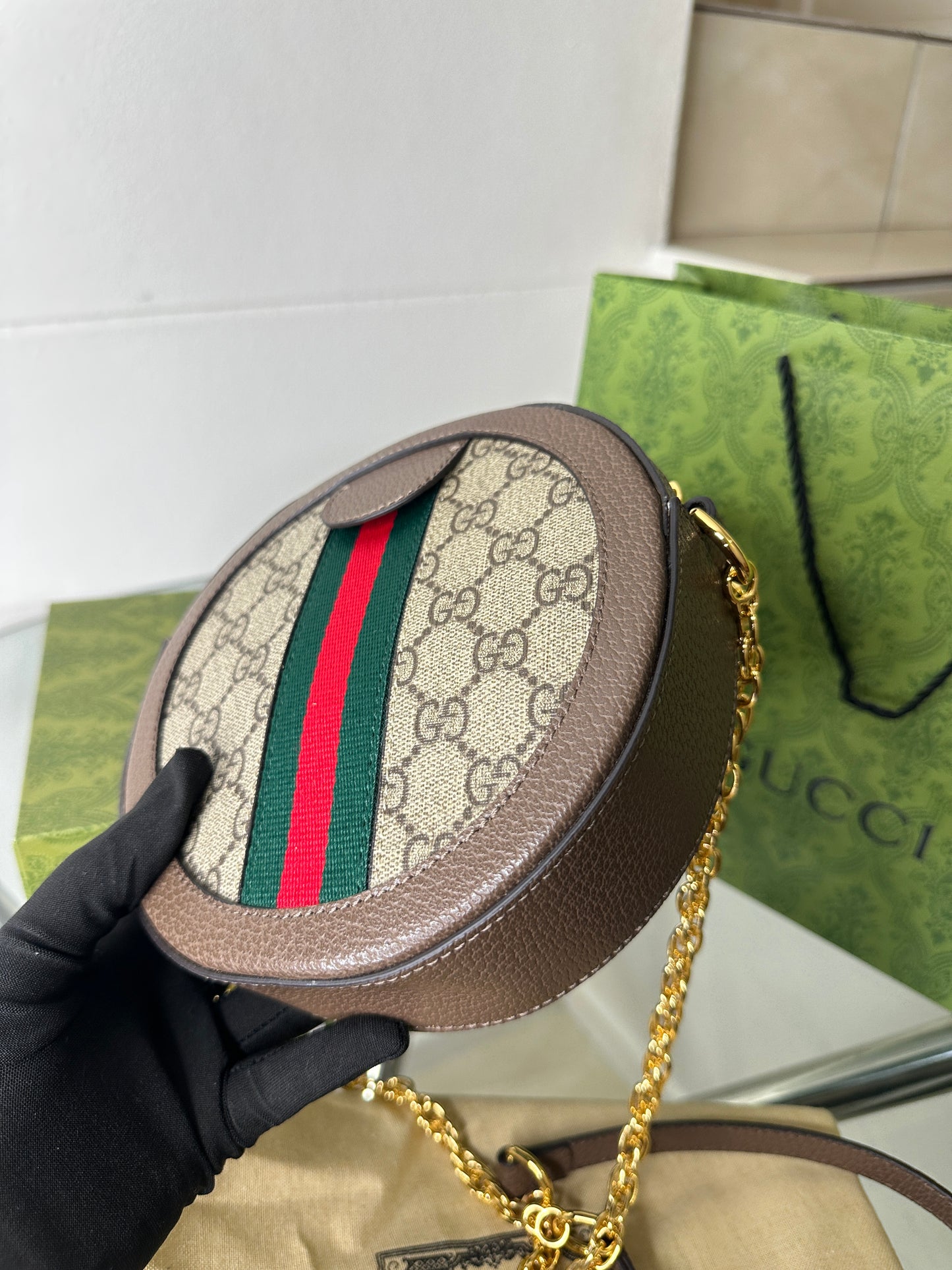 Retro Circle Luxe Crossbody Bag