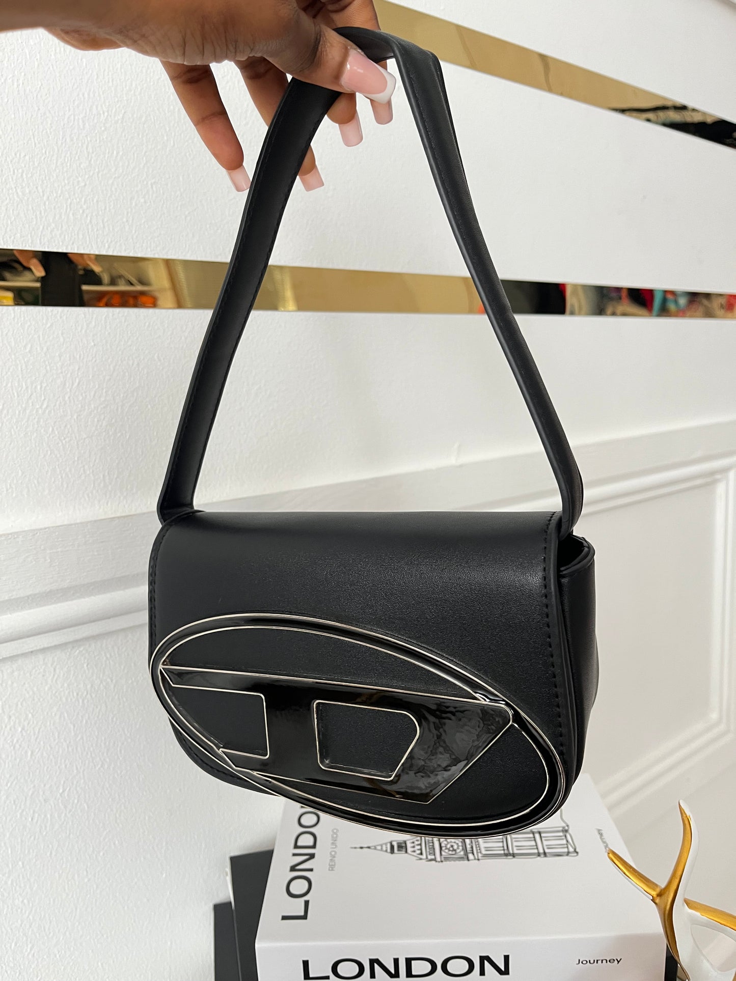 Black Oval Bag