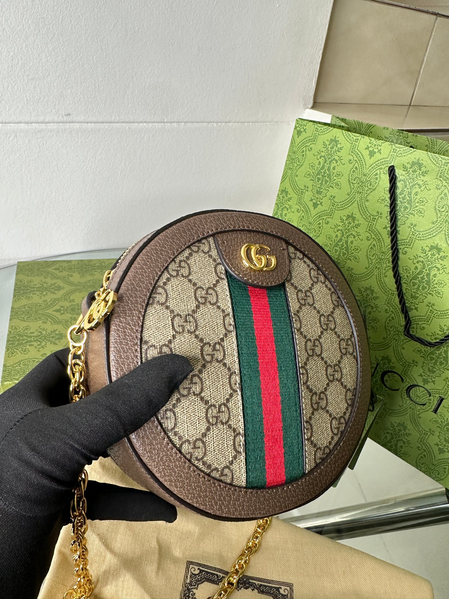 Retro Circle Luxe Crossbody Bag