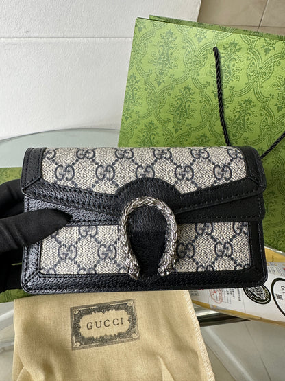 Noir Monogram Clasp Mini Bag