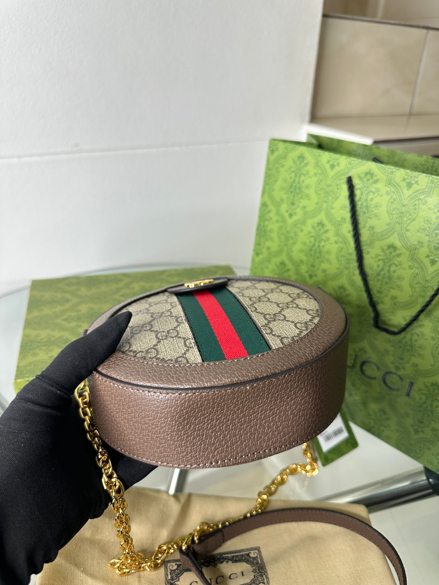 Retro Circle Luxe Crossbody Bag